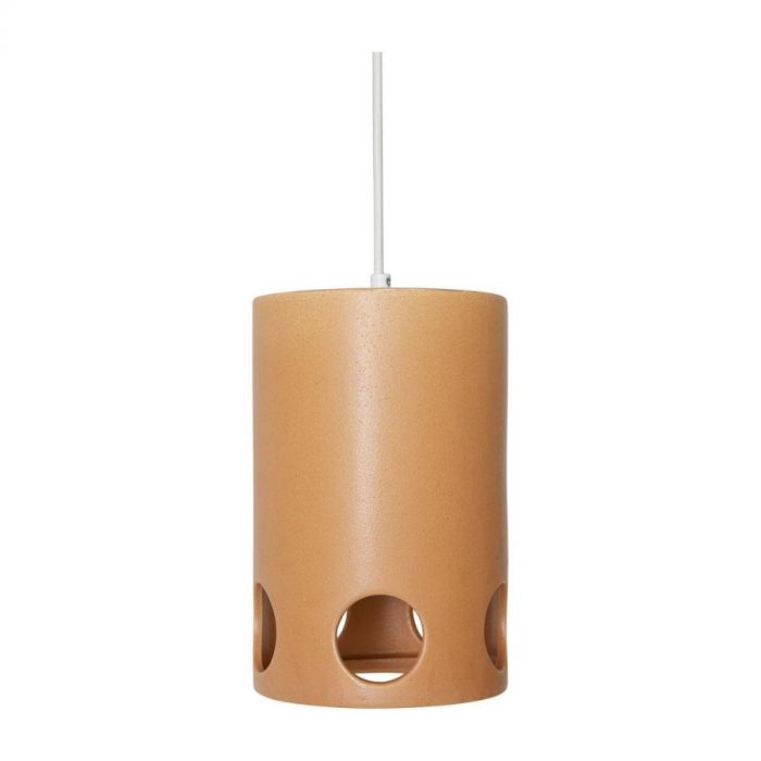 HKLiving hanglamp Ceramic Peach in keramiek met ronde openingen en matte perzikkleurige afwerking.