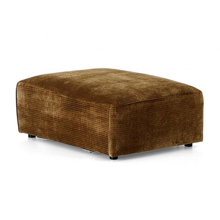 Tussenhocker Montèl Noxx stof Monty messing schuin aanzicht