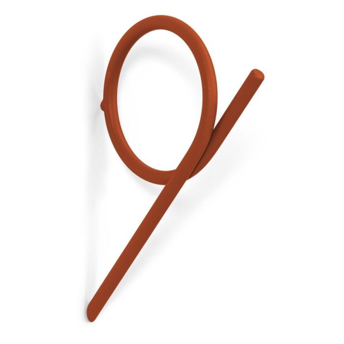 Tuba L kapsok Tuscan Terra met maatvoering in beeld; hoogte 12,5 cm, breedte 8,5 cm en diepte 1,5 cm.