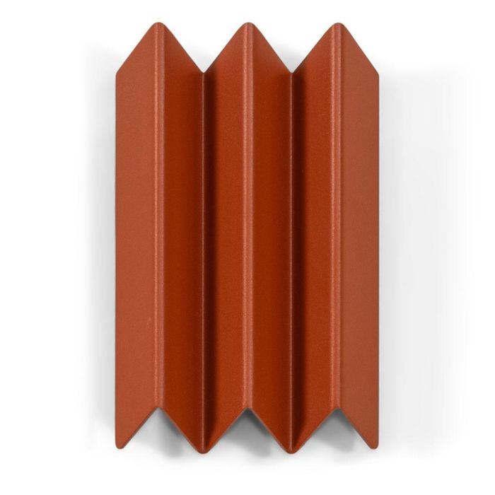 Spinder x BUDDE Kapstok Sensu S in kleur Tuscan Terra, frontaal gefotografeerd tegen witte achtergrond.