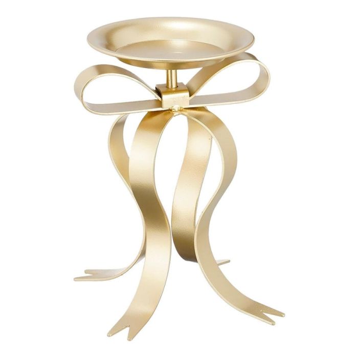 Pronto Wonen kandelaar Mezzoldo S in goud met sierlijk metalen design en glanzende afwerking. Een decoratief accent met warme uitstraling.