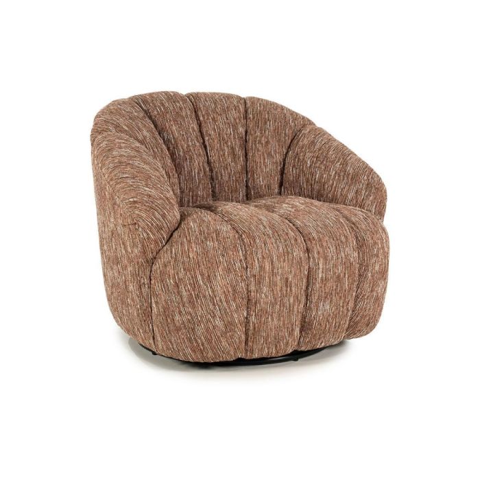 By-Boo Fauteuil Sogno Burgundy met ronde vormen en zachte bordeauxrode bekleding, gefotografeerd schuin van voren op een neutrale achtergrond.