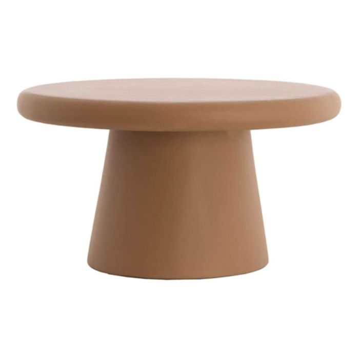 ronde salontafel Light & Living Kulona 38x70 cm in terra kleur met breed blad en taps toelopende voet op witte achtergrond