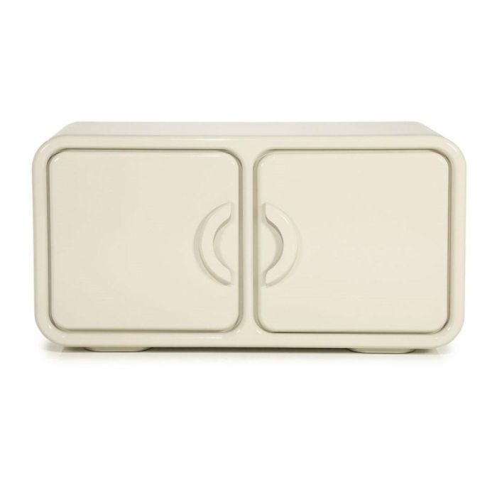 Beige dressoir met high gloss afwerking en twee deuren vintage design