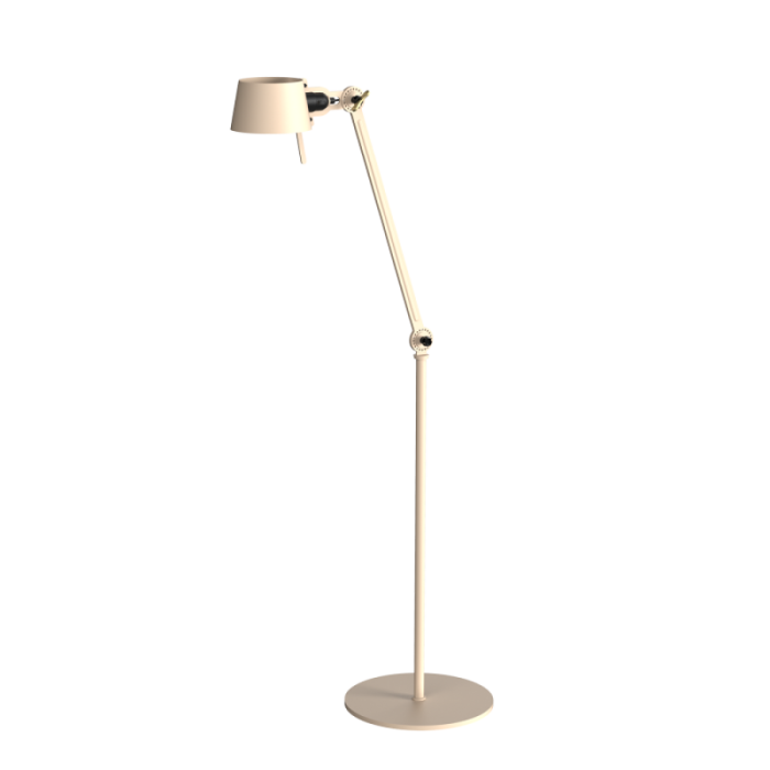 Tonone Bolt Floor vloerlamp met verstelbare arm in beige gepoedercoat staal