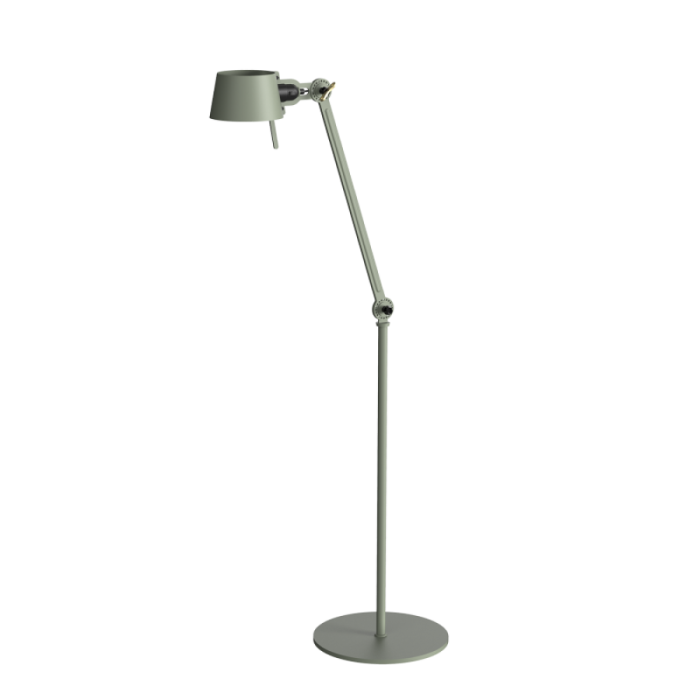 Tonone Bolt Floor vloerlamp in Flux Green met verstelbare arm en industriële uitstraling
