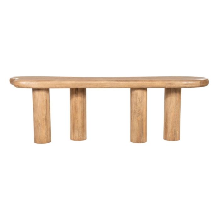 Sidetable Nigel van Eleonora met organisch gevormd blad en vier ronde poten van mangohout