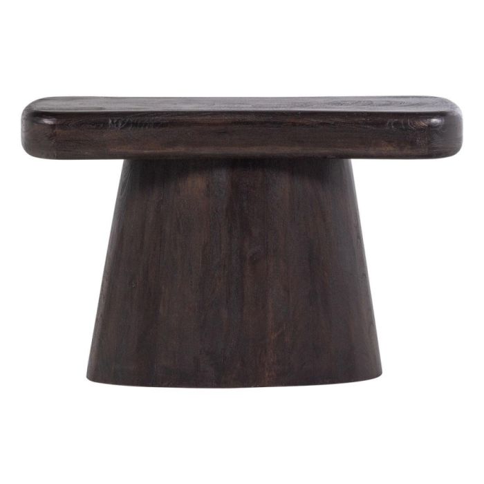 WOOOD sidetable Amco van donkerbruin mangohout frontaal gefotografeerd