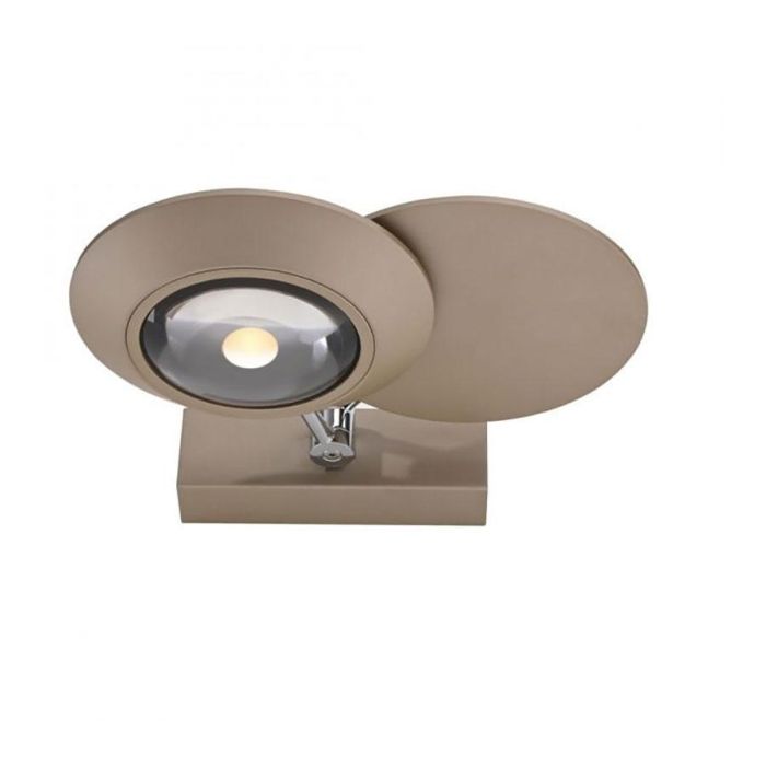 Moderne bronzen PURE Oculis wandlamp met verstelbare LED lichtpunten en minimalistisch design.
