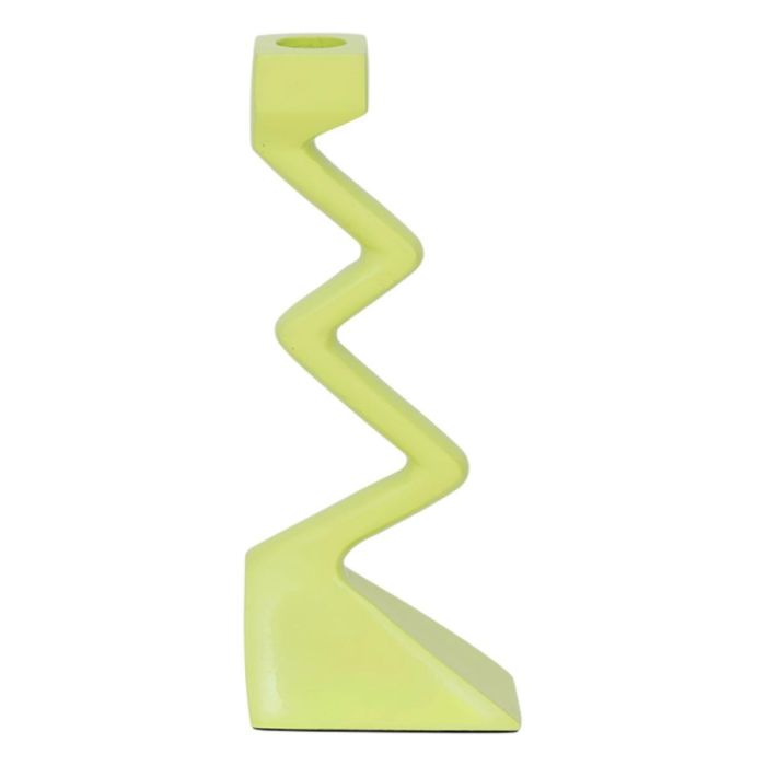 Groene kandelaar Sigsag met strakke zigzagvorm op lichte achtergrond