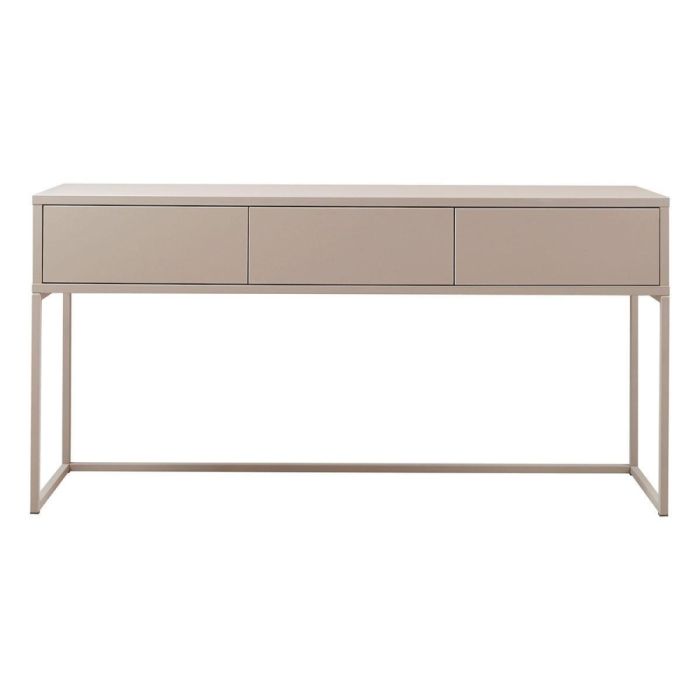 Sidetable Parete grijs met drie greeploze lades en slank metalen frame
