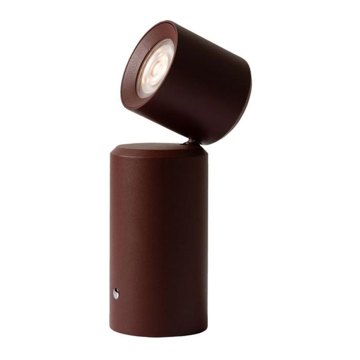 It's about RoMi tafellamp Milan in burgundy uitgevoerd in aluminium met verstelbare spot