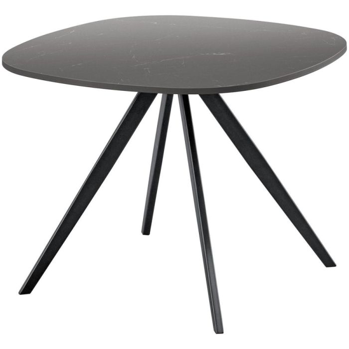 Zwarte Pronto Wonen Fitura salontafel met keramisch blad en metalen kruispoten