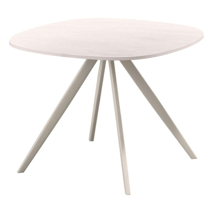 Witte Pronto Wonen Fitura salontafel met keramisch blad en metalen kruispoten