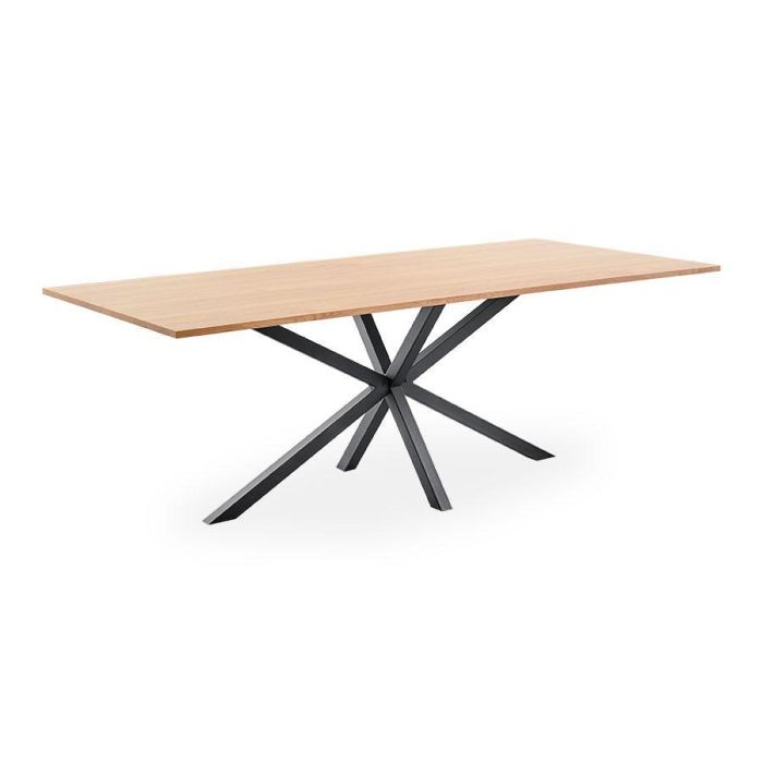 Profijt Meubel eettafel Rizoma met Old Oak Lamulux blad en zwart metalen spideronderstel