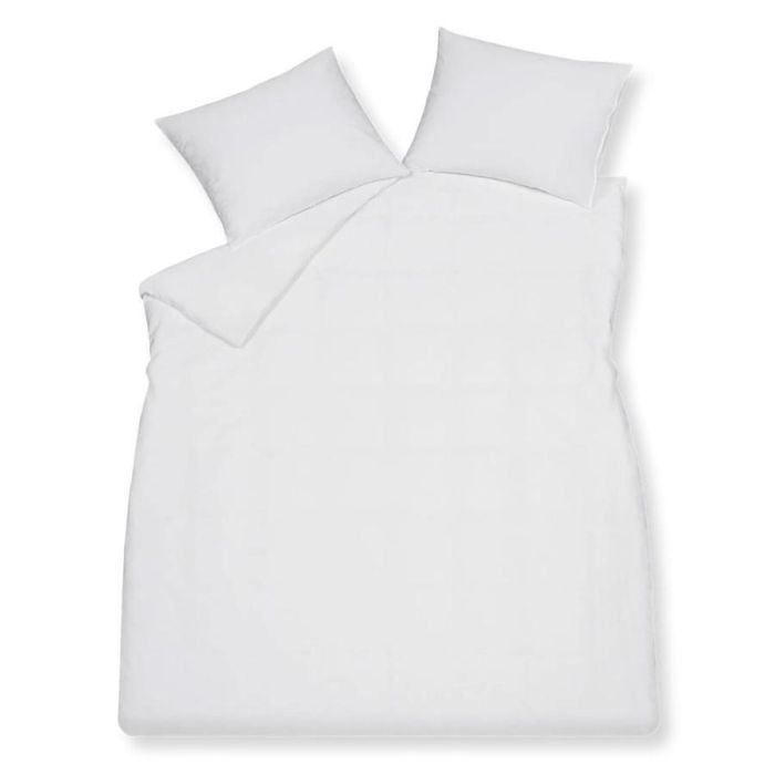 Purity Ravenna dekbedovertrekset wit met jacquard geweven bladmotief en bijpassende kussenslopen