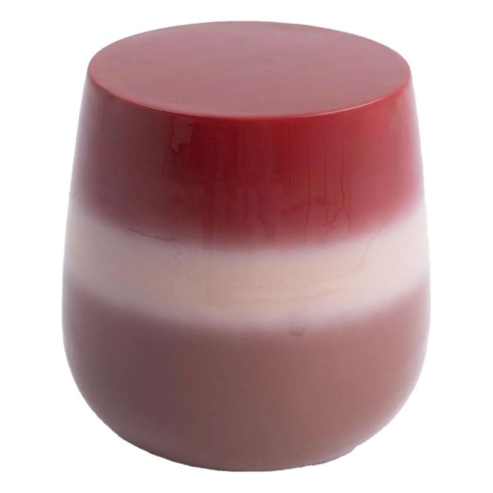 COCOmaison Do bijzettafel rood met rond design en glanzend kleurverloop.
