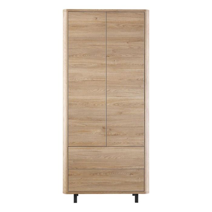Pronto Wonen Lirona wandkast in old oak met twee deuren en twee laden.