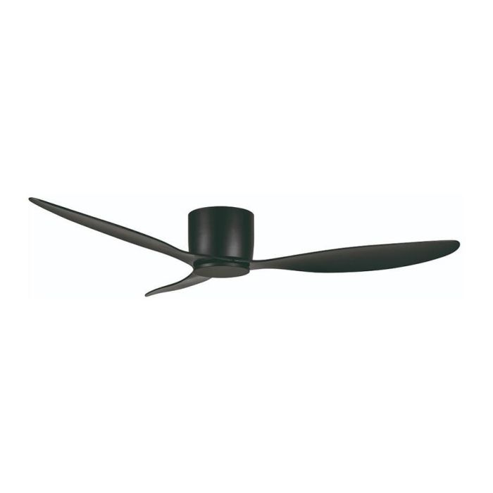 Freelight Brezza plafondventilator in matzwart met drie slanke ventilatorbladen.