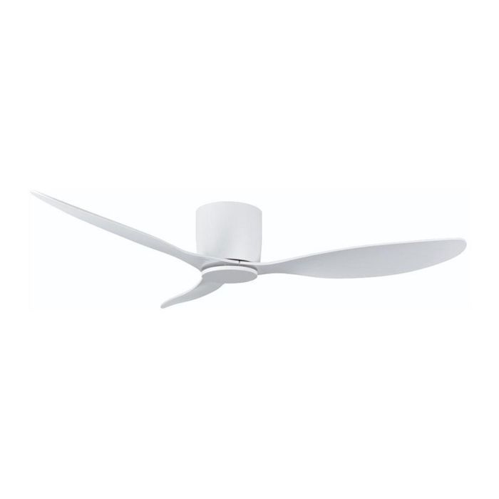 Freelight Brezza plafondventilator in witte uitvoering met drie slanke ventilatorbladen.