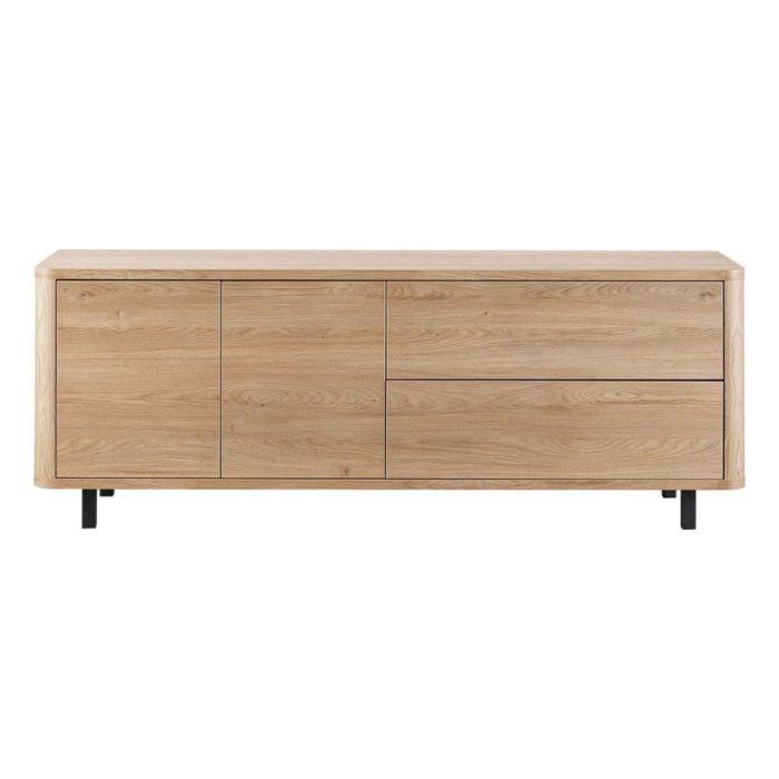  Pronto Wonen TV-kast Lirona 152 cm in old oak met zwarte poten.