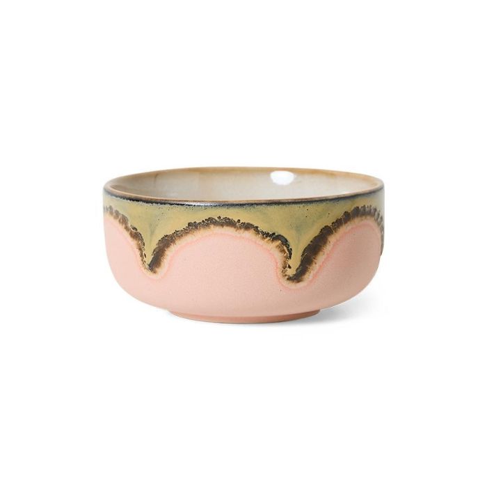 Dessert Bowl Gem van HKLIVING met gespikkelde basis en blauw glazuur