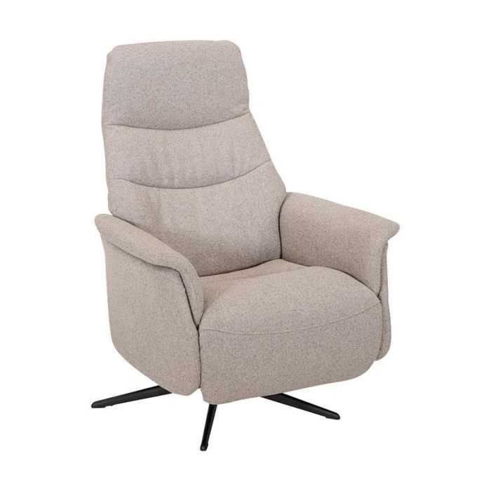 Vooraanzicht van Profijt Meubel relaxfauteuil Inverno in stof Glory 10-Liver met dichte armen en zwarte 5-teensvoet