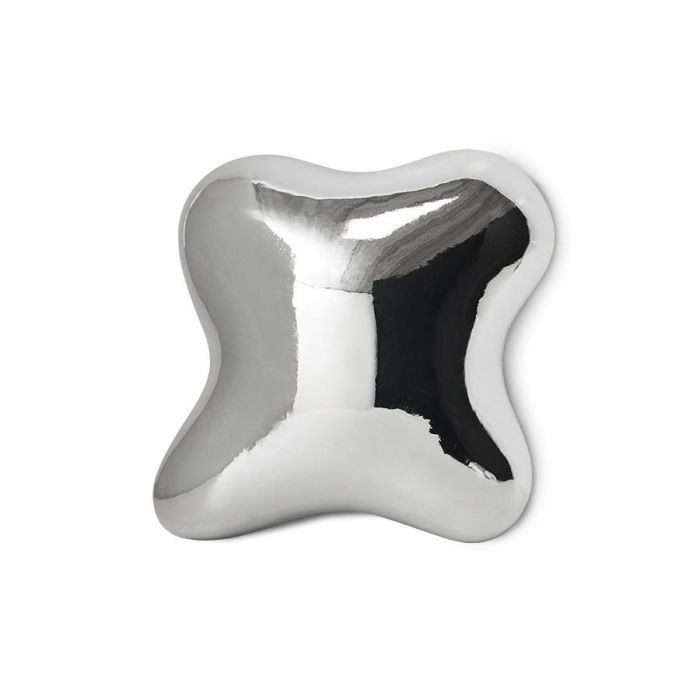 HKLIVING Wanddecoratie Orb Chrome met organische spiegelende vorm op een witte achtergrond