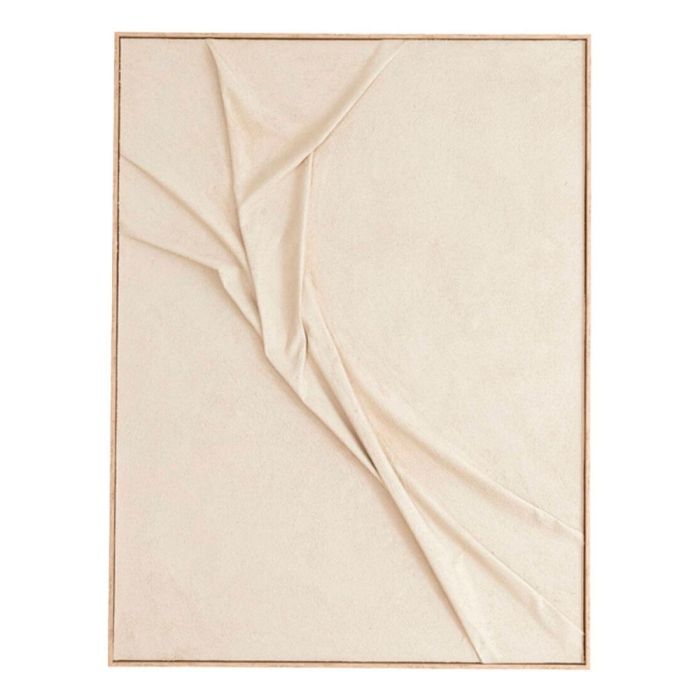 Wandpaneel Meschio Crème 80x60 cm met abstract reliëf in zachte crème-, zand- en terratinten.