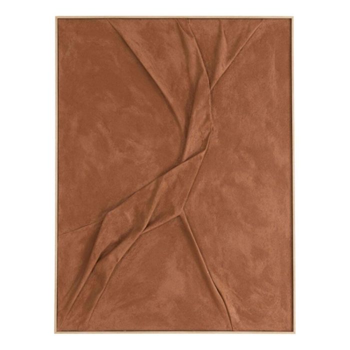 Abstract bruin wandpaneel Meschio 80x60 cm met reliëfstructuur en warme kleurovergangen.