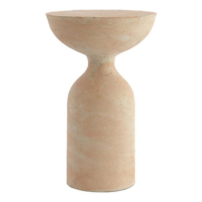 Light & Living bijzettafel Murla Beige met ronde voet en komvormig blad