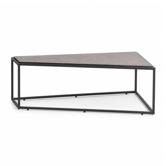 COCOmaison Salontafel Stand Up Triangel met bruin blad en metalen frame