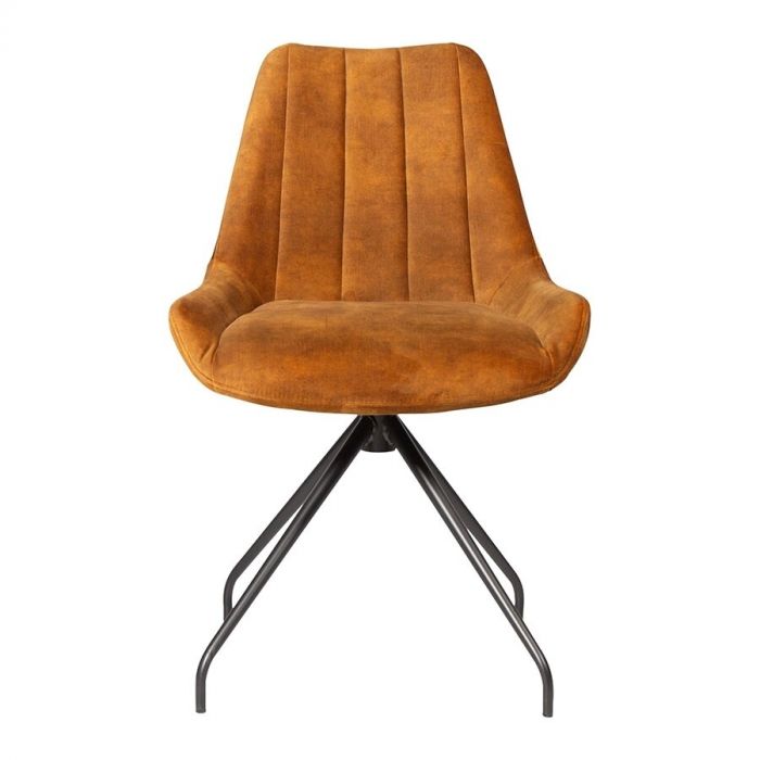 eetkamerstoel cadino-stof adore-velvet-velours-metalen spinpoot