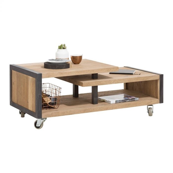 Henders-en-hazel-salontafel-metalo-metalox-metaal-eikenfineer-wieltjes-vooraanzicht