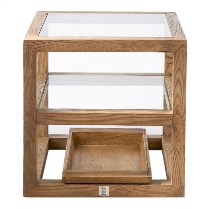 Riviera-Maison-End-Table-Wainscott-Hout-Glas-Bijzettafel-55-vooraanzicht