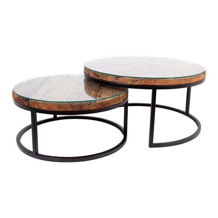 Richmond-Spieghel-Salontafel-Summerside-Metalen-onderstel-vooraanzicht