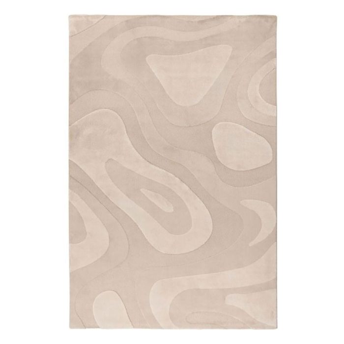 Beige vloerkleed Weave met organisch patroon in verschillende zachte beigetinten