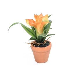 Coolplant Kunstplant Guzmania Oranje 18 cm