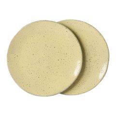HKliving Side Plate Yellow Gradient Ceramics (set van 2)