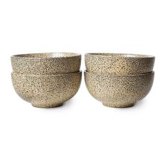 HKliving Bowl Peach Gradient Ceramics (set van 4)