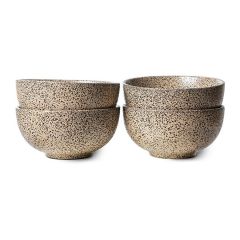 HKliving Bowl Taupe Gradient Ceramics (set van 4)