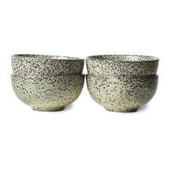 HKliving Bowl Green Gradient Ceramics (set van 4)