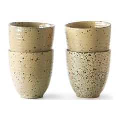 HKliving Mug Peach Gradient Ceramics (set van 4)