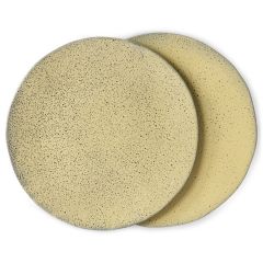 HKliving Dinner Plate Yellow Gradient Ceramics (set van 2)