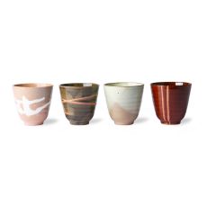 HKliving Yunomi Mugs Kyoto Ceramics - set van 4