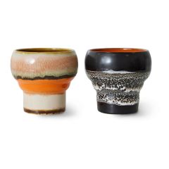 HKliving Lungo Mugs 70's Ceramics - set van 2