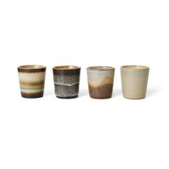 HKliving Egg Cups Granite 70's Ceramics - set van 4