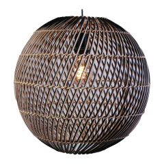 WF-Light Hanglamp Globe Naturel Zwart 50cm