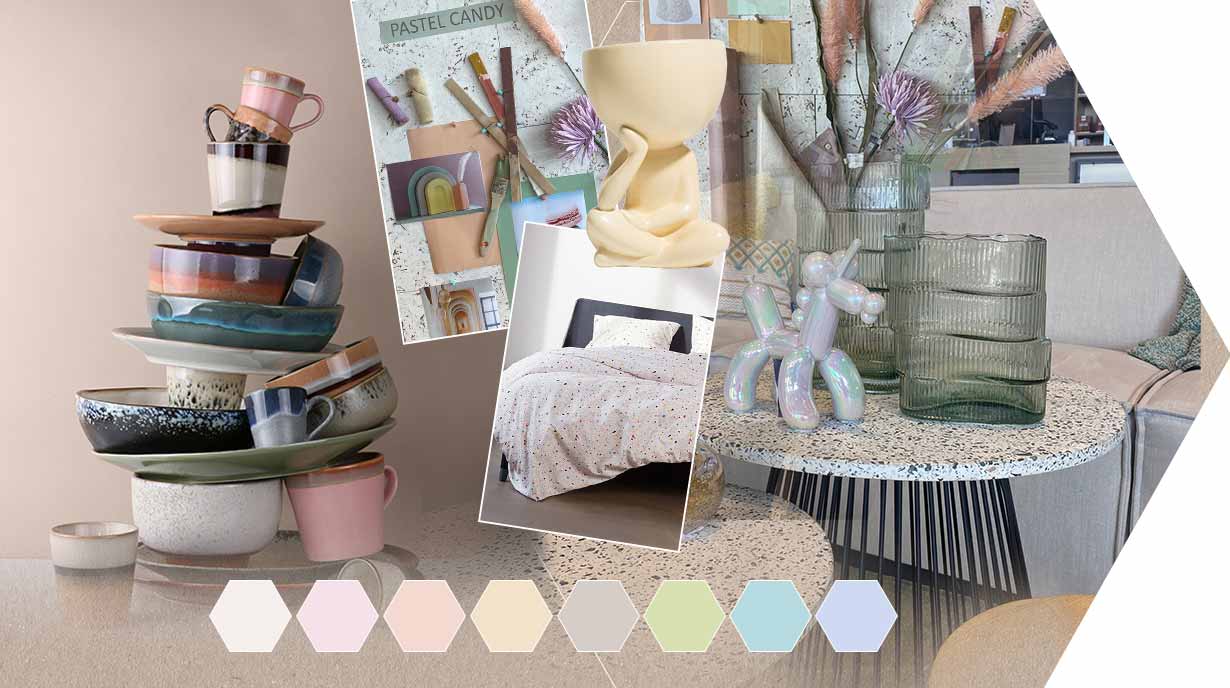 Pastel candy moodboard