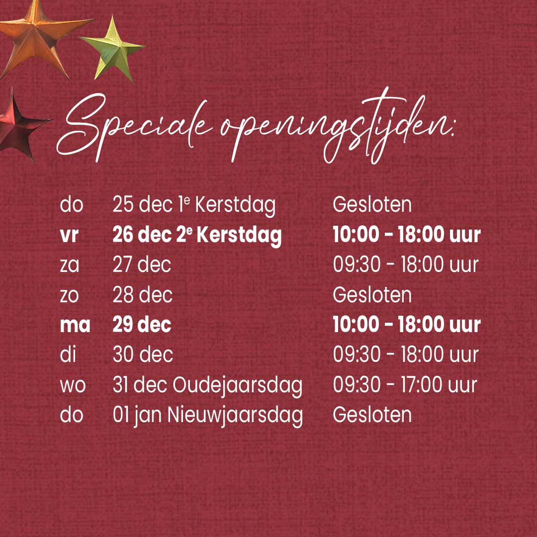 Aangepaste openingstijden bij Kapenga Wonen 